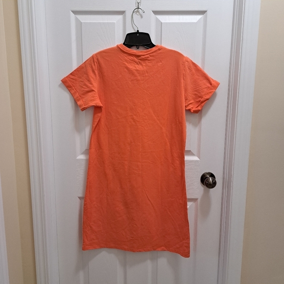 ❤ Lazypants T-Shirt Dress Orange Women's Various Sizes Cotton Blend Short Sleeve - Picture 4 of 10